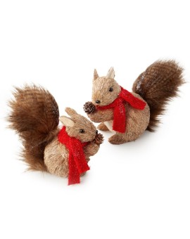 Figurka świąteczna urocza WIEWIÓRKA w szaliku Eurofirany | Time- 2