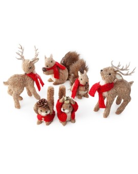 Figurka świąteczna uroczy JELEŃ w szaliku Eurofirany | Time- 2