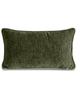 Poszewka na poduszkę 30x50 cm oliwkowa z szenilowej tkaniny ROSI - kolekcja FIORE