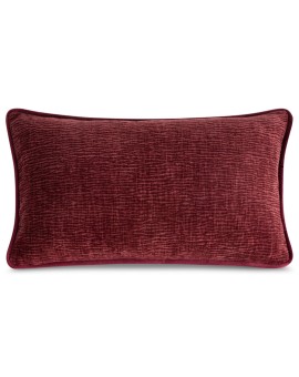 Poszewka na poduszkę 30x50 cm bordowa z szenilowej tkaniny ROSI