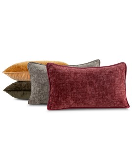 Poszewka na poduszkę 30x50 cm stalowa z szenilowej tkaniny ROSI Eurofirany | Time- 2