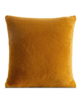 Poszewka na poduszkę 45x45 cm miodowa z miękkiej futrzanej tkaniny NINA