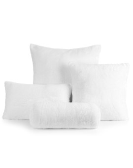 Poszewka na poduszkę 45x45 cm biała z miękkiej futrzanej tkaniny NINA Eurofirany | Time- 2