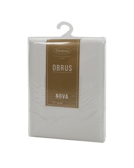 Obrus na stół 140x180 cm biały zdobiony kantą - LUCY Eurofirany | Time- 2