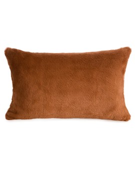 Poszewka na poduszkę 30x50 cm ceglasta z miękkiej futrzanej tkaniny NINA