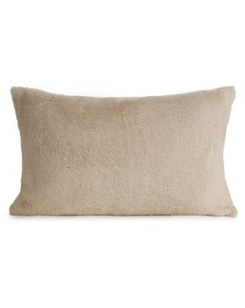 Poszewka na poduszkę 30x50 cm jasnobeżowa z miękkiej futrzanej tkaniny NINA