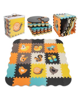 Mata edukacyjna piankowa puzzle zwierzątka kolorowa 114 x 114 cm 25 elementów