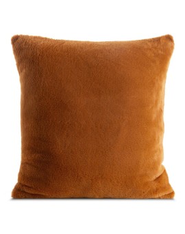 Poszewka na poduszkę 60x60 cm ceglasta z miękkiej futrzanej tkaniny NINA