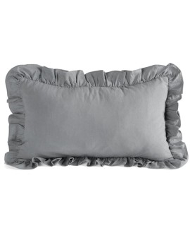 Poszewka Falbanka 30 X 50 Cm Stalowy