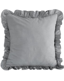 Poszewka Falbanka 45 X 45 Cm Stalowy