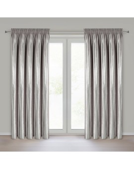 Zasłona beżowa z błyszczącego welwetu 140x270 cm taśma - CAMERON