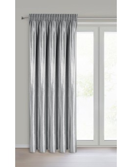 Zasłona srebrna z błyszczącego welwetu 140x270 cm taśma - CAMERON Eurofirany | Time- 2