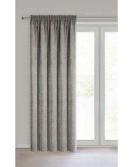 Zasłona  beżowa o szenilowej strukturze 140x270 cm taśma - NESKA Eurofirany | Time- 2