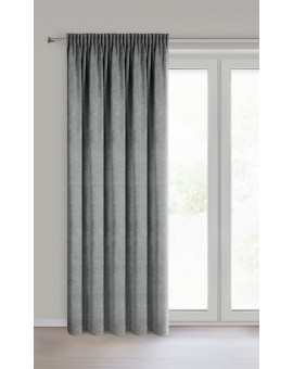 Zasłona  stalowa o szenilowej strukturze 140x270 cm taśma - NESKA Eurofirany | Time- 2