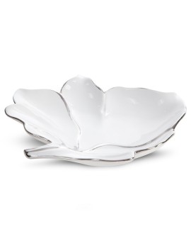 Patera Dekoracyjna Neris (02) 30 X 28 X 6 Cm Biały