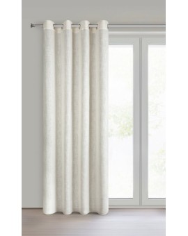 Zasłona naturalna o widocznym i naturalnym splocie z domieszką lnu  140x250 cm przelotki - ELINA Eurofirany | Time- 2