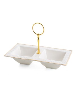 Miseczki ceramiczne zdobione złotymi akcentami OLIVIA  - kolekcja AMAROSA