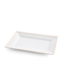 Patera dekoracyjna zdobiona subtelnym wytłaczanym wzorem OLIVIA  - kolekcja AMAROSA