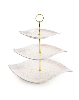 Trzypoziomowa patera dekoracyjna z wypukłym wzorem NINA