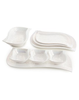 Trzypoziomowa patera dekoracyjna z wypukłym wzorem NINA Eurofirany | Time- 2