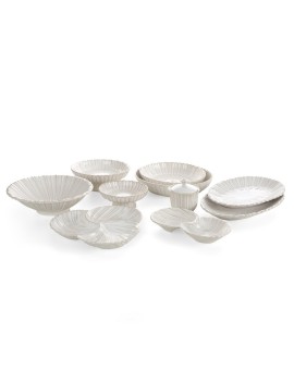 Patera dekoracyjna AVRIL z przecieranym wzorem w stylu eko Eurofirany | Time- 2