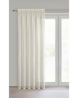 Zasłona naturalna z siateczki o ozdobnym splocie 140x270 cm taśma - BONITA Eurofirany | Time- 2