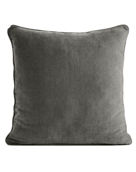 Poszewka na poduszkę 45x45 cm stalowa z szenilowej tkaniny - VANI