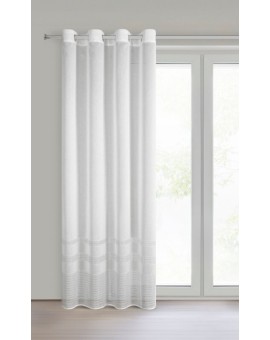 Firana biała z matowej siatki 140x250 cm przelotka - ELIRA Eurofirany | Time- 2