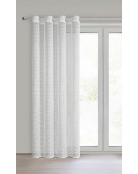 Firana biała z siateczki 140x250 cm przelotki - ELIRA Eurofirany | Time- 2