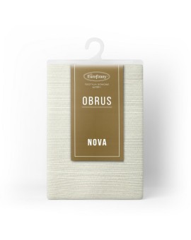 Obrus beżowy 140x180 cm przetykany błyszczącą nicią - GLAMO Eurofirany | Time- 2