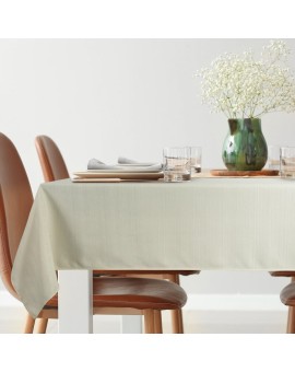 Obrus beżowy 140x260 cm przetykany błyszczącą nicią - GLAMO