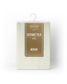 Komplet 4 szt. serwetek beżowych 30x40 cm przetykane błyszczącą nicią - GLAMO Eurofirany | Time- 2