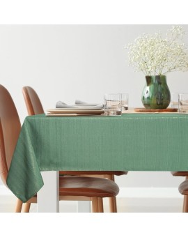 Obrus zielony 140x300 cm przetykany błyszczącą nicią - GLAMO
