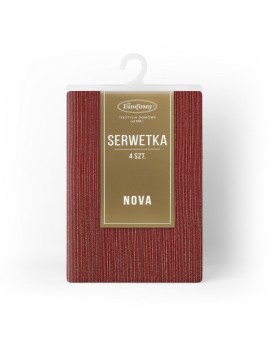 Komplet 4 szt. serwetek bordowych 30x40 cm przetykane błyszczącą nicią - GLAMO Eurofirany | Time- 2
