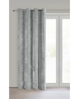 Zasłona szara o szenilowej strukturze 140x250 cm przelotka - NESKA Eurofirany | Time- 2