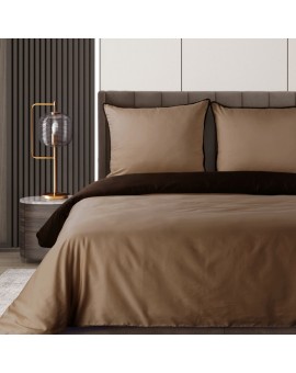 Komplet Pościeli Lunara 220 X 200 Cm Jasnobrązowy