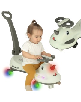 Jeździk grawitacyjny LED Swing FIX S1 skuter z rączką szary max 65kg