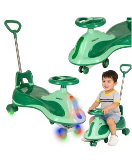 Jeździk grawitacyjny LED Swing FIX S2 skuter z rączką zielony max 100kg