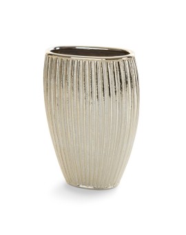 Wazon ceramiczny dekoracyjny OMIKA zdobiony wytłaczanymi prążkami