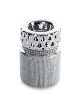 świecznik Dekoracyjny Solen (01) 7 X 7 X 10 Cm Srebrny