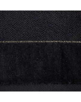 Ręcznik kąpielowy 30x50 cm bawełniany kolor czarny z welwetową bordiurą 550 g/m2 ARIA Eurofirany | Time- 2