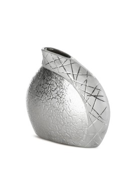 Wazon Dekoracyjny Alira (01) 20 X 8 X 19 Cm Srebrny