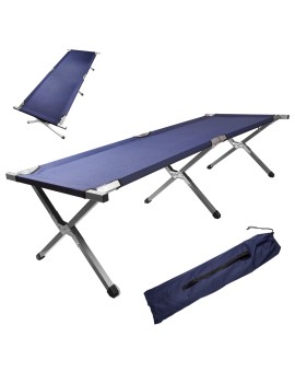 Łóżko polowe LUARO składane turystyczne kanadyjka XXL niebieskie 150kg Kik Sp. z o. o. Sp. k. | Time- 2