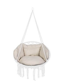 Poduszka LUARO na huśtawkę wiszącą bocianie gniazdo miękka ecru