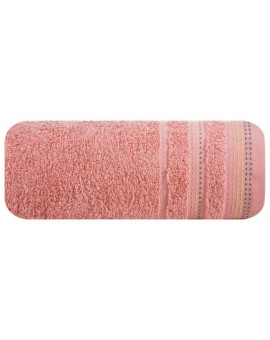 Ręcznik do rąk 30x50 cm bawełniany kolor koralowy z ozdobnym stębnowaniem 500 g/m2 POLA Eurofirany | Time- 2
