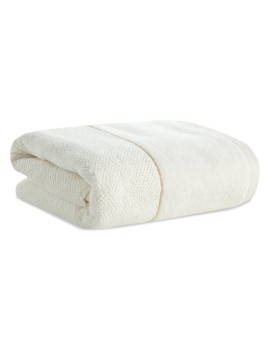 Ręcznik do rąk 30x50 cm bawełniany kolor kremowy z welwetową bordiurą 550 g/m2 ARIA