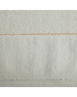 Ręcznik kąpielowy 50x90 cm bawełniany kolor kremowy z welwetową bordiurą 550 g/m2 ARIA Eurofirany | Time- 2