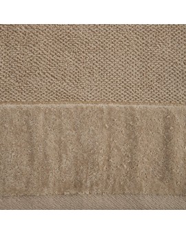 Ręcznik kąpielowy 50x90 cm bawełniany kolor beżowy z welwetową bordiurą 550 g/m2 ARIA Eurofirany | Time- 2