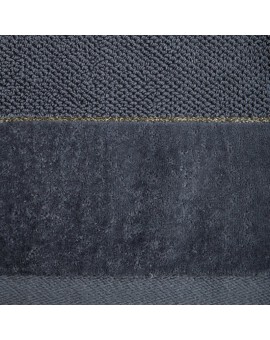 Ręcznik kąpielowy 50x90 cm bawełniany kolor stalowy z welwetową bordiurą 550 g/m2 ARIA Eurofirany | Time- 2