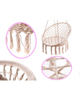 Huśtawka LUARO fotel bocianie gniazdo ecru 80cm 150kg Kik Sp. z o. o. Sp. k. | Time- 2